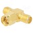 132217 T adapter; SMA male,SMA female x2; T; 50Ω; PTFE; gold-plated wtDjPvzUPSI5q6BEPRoQRGTjTIeUOmyk4uuoG5DpDe0