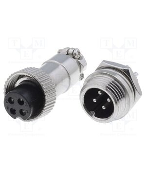 DS1110-01-4B6 Connector: microphone MINI; socket,plug; male,female; PIN: 4; MINI ddLEHgCqoSb_EgOPzwXhcjIFET-5NYNPSHhubb9KT24