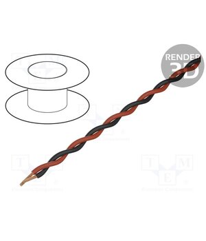 TSK1130 RED BLACK Wire: assembly; 2x0.25mm2; stranded; Ext.dimensions: 2x1.4mm; 100m CjAmdkHkHVb3vAHunIaB_CDZ2Uf2wASU8GpSF9R3P4I