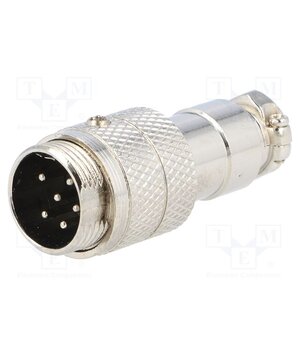 MIC346 Connector: microphone; plug; male; PIN: 6; for cable; straight rMYwzb-1_wMxzkF4hLakGJAG7nfEjG52hSQ3_i46uDA