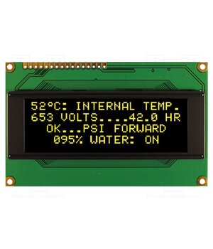 NHD-0420DZW-AY5 Display: OLED; alphanumeric; 20x4; Dim: 98x60x10mm; yellow; PIN: 16 ANNqgCpUMw7Rd33VKu81Tv_AD3trwD77yw79Bj9ZfEA