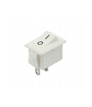 ROCKER SWITCH 3A/250VAC 6A/125VAC, mini - 15x10,5mm, balts, ON-OFF

 CPR401B.jpg
