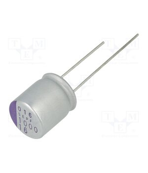 16SEPF1000M Capacitor: polymer; 1mF; 16VDC; THT; ±20%; Ø10x13mm; OS-CON SEPF pLiYfX74QZfNTfxzClFAQDBKsvX6apSe47h8zgoWbqY