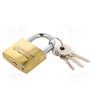 24240 Padlock; shackle; brass; Equipment: key x3; 40mm; hardened,steel TNQdWMTyeD-85Z6pCZkaGuPp8TxHQJiiD8hcmQAs3js