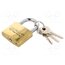 24240 Padlock; shackle; brass; Equipment: key x3; 40mm; hardened,steel TNQdWMTyeD-85Z6pCZkaGuPp8TxHQJiiD8hcmQAs3js