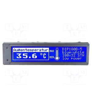 EA DIP180B-5NLW Display: LCD; graphical; 180x32; STN Positive; blue; 102x26.8mm jcvR_GxmXcAsJ0-Q9LlWFHuNh-nJuRFElfQtTcsXifE