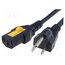 6051.2001 Cable; 3x18AWG; IEC C13 female,NEMA 5-15 (B) plug; PVC; 2m; black rJ1XtJ3LeqviGTvdRTFnASk9UFoYUUobzHGET-xi0yU