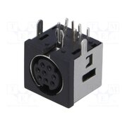 MDC-208 Connector: DIN mini; socket; female; PIN: 8; THT; angled 90° qogwLSH4Dgayel7Qj30W9donBU7G2q09lC_HWuBjErc