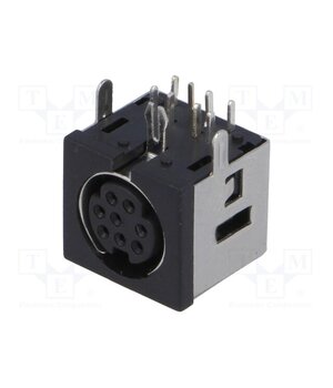 MDC-208 Connector: DIN mini; socket; female; PIN: 8; THT; angled 90° qogwLSH4Dgayel7Qj30W9donBU7G2q09lC_HWuBjErc