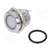 IND16-12W-C Indicator: LED; flat; white; 12VDC; 12VAC; Ø16mm; connectors; brass AGah7wicHZUwuCgsrCot-4cY0rXJne0jtmiaLA69wdI