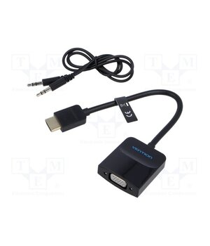 42444 Converter; HDMI plug,VGA female; Full HD 1080p; 0.15m; black; ABS vI8oD31jjlSgfpng66QWFnOKHlDBUtsshhnducLWcXE