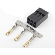 SOCKET 2x 3pin 2.54mm for Wire, 3A 250VAC, contact set
