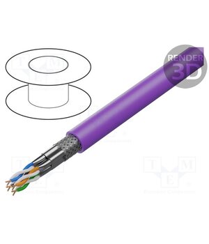 2202ELW.00500 Wire; S/FTP; 4x2x23AWG; 6a; wire; Cu; Insulation: LSZH; blue; 500m WpOmYYLukcW_aIVPukJJ4AXd6wGELbyb5JmM8WiL6Gg