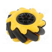 FIT0662-1 Wheel; yellow-black; Shaft: screw; screw; Ø: 48mm; Plating: rubber gJOd1HCsTq98Iqc-L5zOSrS1vwalgaFZvBmt4epQa_w