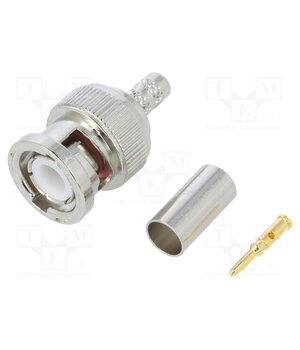 112514 Connector: BNC; plug; male; straight; 50Ω; crimped; for cable; POM rWHTnm-pnVTWm_nxVCiH3EftTF-iubumzX9LuYhEQ7g