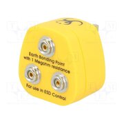 070-0011 Earthing plug; ESD; yellow; 1MΩ; press stud male 10mm x3 Xqq8N8Vfg7JJ4dqz7Qn4UsKmqDw7cc2umYjNaULTKbw