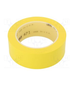 471-38-33/YE Tape: marking; yellow; L: 33m; W: 38mm; Thk: 0.13mm; 2.5N/cm; 130% Sxh66bwpFuMmM6DMVdA9HUoiD6TaUR00GqRCyiMurOA