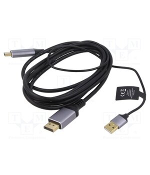 A-HDMIM-DPM-01 Adapter; DisplayPort plug,HDMI plug,USB A plug; 2m; black xt1MqvvT0OcZOR1n1cT0zFKUzh9cqEuQJNpKSMzkHXk
