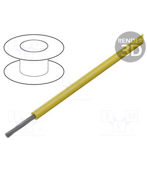 1856/19 YL005 Wire; HookUp Wire; stranded; Cu; 20AWG; PVC; yellow; 600V; 30.5m ANNxyF7kgmNr06ERjU7OdcezneX74GbpeHcqVmNr85E