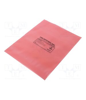 001-0014 Protection bag; ESD; L: 254mm; W: 203mm; Thk: 75um; 100pcs; pink L1W7uHXQ1tfl-qValDKGUPylDqpGsnAnaQzwpnZHFQg