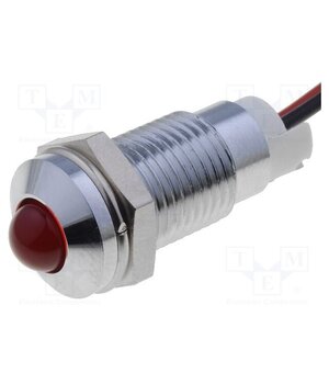 AMQD08/ALD504L030 Indicator: LED; prominent; red; 24VDC; Ø8mm; Plating: chromium GwlYAqMCpfYgLVPO9QxhBFmSoZJc57bO6nHeOq_a4n8