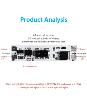 Daudzrežīmu slīdošais rokas sensora slēdzis, 5–24 VDC, <120 W

 ABRM282+2.jpg