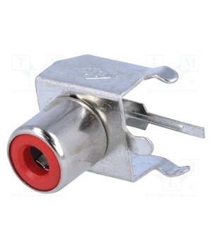 CC-132-R/1 Connector: RCA; socket; female; MINI; angled 90°; THT; Marker: red -3Ko2kjhtjVg0RFgE6YTo5ee8bz3IcA7-ZDCQPf2ON4