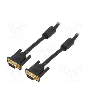 DADBN Cable; D-Sub 15pin HD plug,both sides; black; 15m; Øcable: 8mm wKGTbWUPw-SRtiaR0RnPQtqoJK5QrLW90zzVKUHVkEI