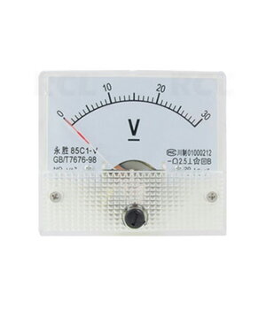 INDIKATORA SKALA - VOLTMETRS 85C1-V, 30V kvadrātveida

 ATRV30H.jpg