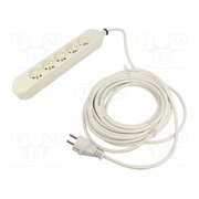 5907570042711 Extension lead; 3x1.5mm2; Sockets: 5; PVC; white; 3m; 16A; PRO z6LvPWf123mpafzK830BSxw-EMrevO96v6Q5ZrsqTx8