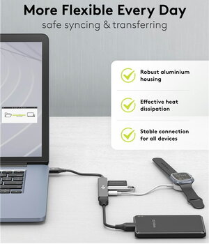 Datoru tīkla komutators - koncentrators USB 3.2 A -> 3x USB A + USB-C, 5 Gbit/s, 0,1 m

 AKOM23GB+5.jpg