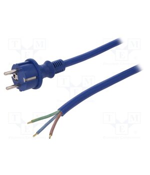W-98455 Cable; 3x2.5mm2; CEE 7/7 (E/F) plug,cables; rubber; 4m; blue; 16A rPqXyBkC8hUYRTIVewWFueD0ZcHmCpueM4G6TTiO7Fs