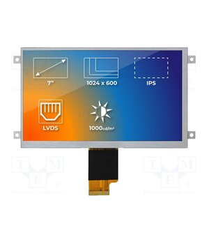 RVT70HSLFWN00 Display: TFT; 7"; 1024x600; Illumin: LED; Dim: 181.6x100.6x6.23mm DqtIHe_Um_g0dg5a3VcXhJsldt2gu_WMWUf7-YiaQzU