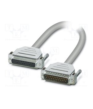 2302159 Cable; D-Sub 25pin socket,D-Sub 25pin plug; PVC; Len: 2m; grey 6Yzjb3PtHnMCNAD8QlUII6V7tgXCmwvJYalVcCqGOxc