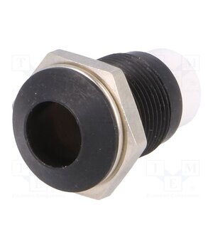 SMR1 129 LED holder; 8mm; metal; convex; with plastic plug; black XFDyzQJVh6zH7jBTmGUdmM92FC1FDtwCJkrDgIa4wws