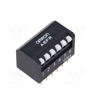 A6FR-6101 Switch: DIP-SWITCH; Poles number: 6; OFF-ON; 0.025A/24VDC; Pos: 2 uYZl_Mx8WdIJEUCp6MEF-b212ZsQc3ykpaqJik2hhzw