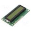 NPC1602LRU-FWT-H Display: LCD; alphanumeric; STN Positive; 16x2; 84x44x12.7mm; LED fsbC7DNnf4OVryuEUpd017UGg8n8rCbD80wQCLeAh7E