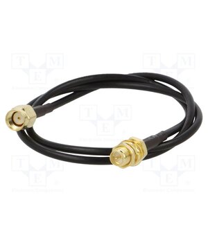 SMA-05-0.5 Cable; 0.5m; RP-SMA male,RP-SMA female; black; straight; 50Ω QKlq0c6-WKfkaSEgcmVw3ffdAwva2RndBJu4-lAVT6I