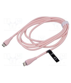 TAWPH Cable; USB 2.0; USB C plug,both sides; nickel plated; 2m; pink FAdcWSoODO9apQ2BQCiLqsKWvmQfWKU72L06UmkKZp4