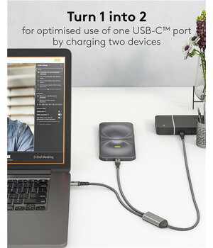 USB C tipa (M) <-> 2x USB C tipa (M) kabelis, 60 W, 1,5 m

 CKAK165D2+3.jpg