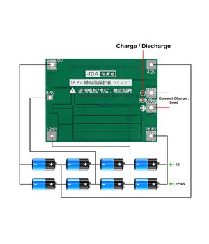 Модуль зарядки и защиты для литиевых аккумуляторов 18650 STANDART BMS, 4S 40A ABPL07+2.jpg