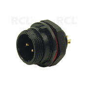 CONNECTOR WEIPU SP1312/P2, 2pin plug for housing, 13A 250V, IP68