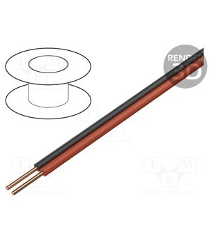 LD152-01 Wire; 2x0.15mm; wire; Cu; black,red; max.155°C; Package: 10m UloHDIcCCuLRkE7fjU2YVRlbuzKwh26msDT3qaHMoRc