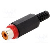 XKTO 1 ROT Connector: RCA; plug; female; with strain relief; straight XIPUFHG_kFGJnLKaO0v4vwGeBmwLAvCAcXdy_KJ3mm0