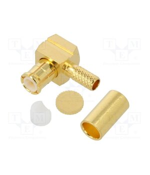 MCX1112A1-3GT30G-5-50 Connector: MCX; plug; male; angled 90°; 50Ω; soldering,crimped EJLhRlj4prwjRzJGJUxX6vAuyJEAinYdHW1UPnJxxtE