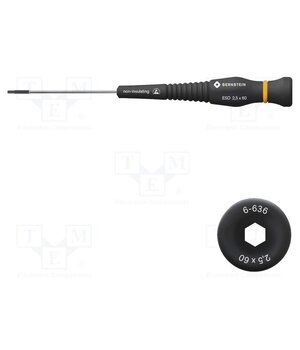 6-636 Screwdriver: precision; hex key; HEX 2.5mm; Blade length: 60mm u6v_j-ALkJGB9P4LOsNYcZ3wvlcetr8cJZ05NRTOz-Q