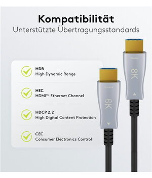KABELIS Optiskais HDMI 8K@60Hz, 30 m, 4K@120Hz, 48 Gbit/s, 4K Ultra HD 2160p 8K Ultra HD 4320p (60 Hz), AOC

 CKA6405G30+4.jpg