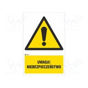 IW/001/1/C1/P Safety sign; warning; PVC; W: 200mm; H: 300mm PvlXPe7pe_jNM73NcFs6bxDNaUq5Pgv-hodqnhkYQaE