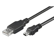 COMPUTER CABLE USB A-5P > mini USB B 1.8m 2.0 HI-SP, black