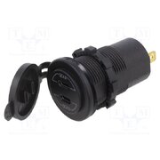 44041 USB power supply; USB C socket x2; Sup.volt: 12÷24VDC; black EcaxjWoyBxoLaEAPt929TLz4jfVPeYVOPjG9RpOAaDg